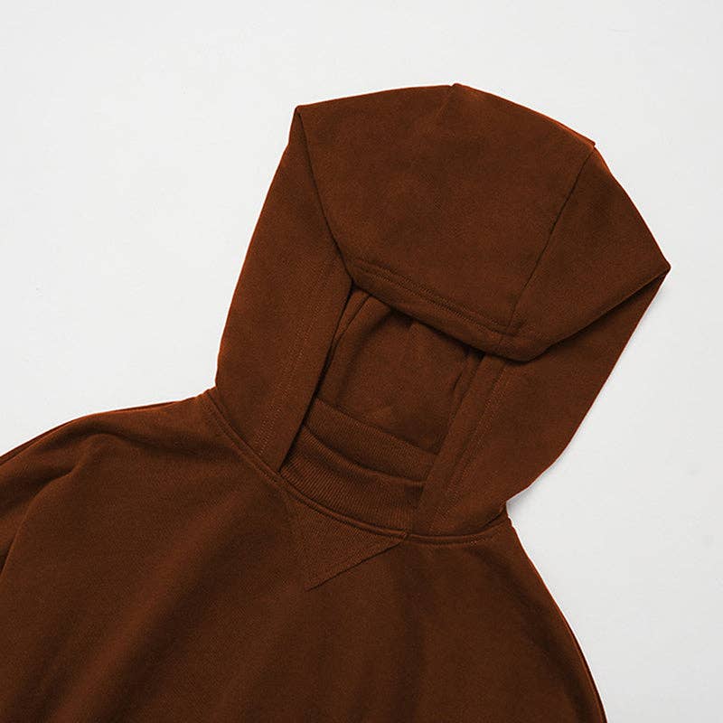 WONDERXFANS – Engroshandel Loungesæt - Dame – Beskåret hættetrøje + løse sweatpants 2-delt sæt12