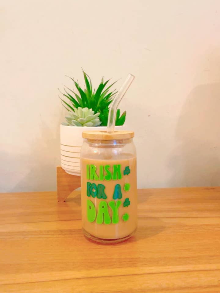 Irländare för en dag kan glas saint Patrick dag för wholesale av Pink pretty designs