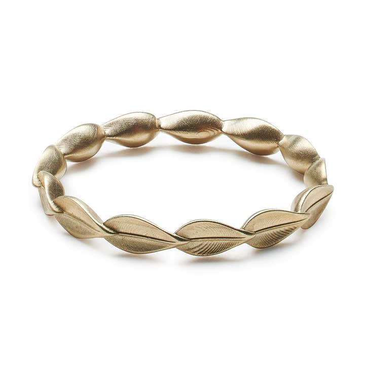 14K gouden berkenblad ring voor wholesale door Courtney Reckord Jewelry