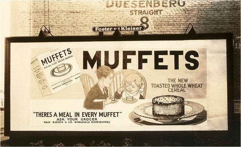 Found Image Press – wholesale Sticker – Sticker AC-95 Muffets Cereal Billboard0