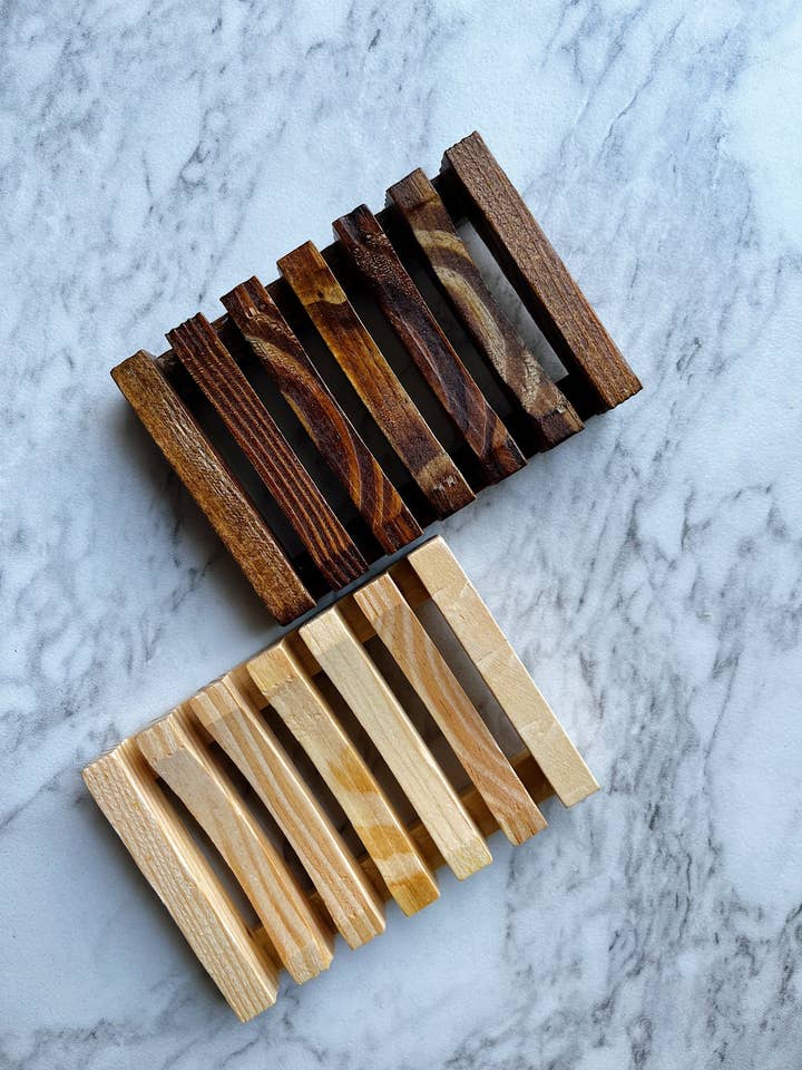 Bamboo Drying Dish ~ Soap Draining Dish for wholesale by Juno Ceres