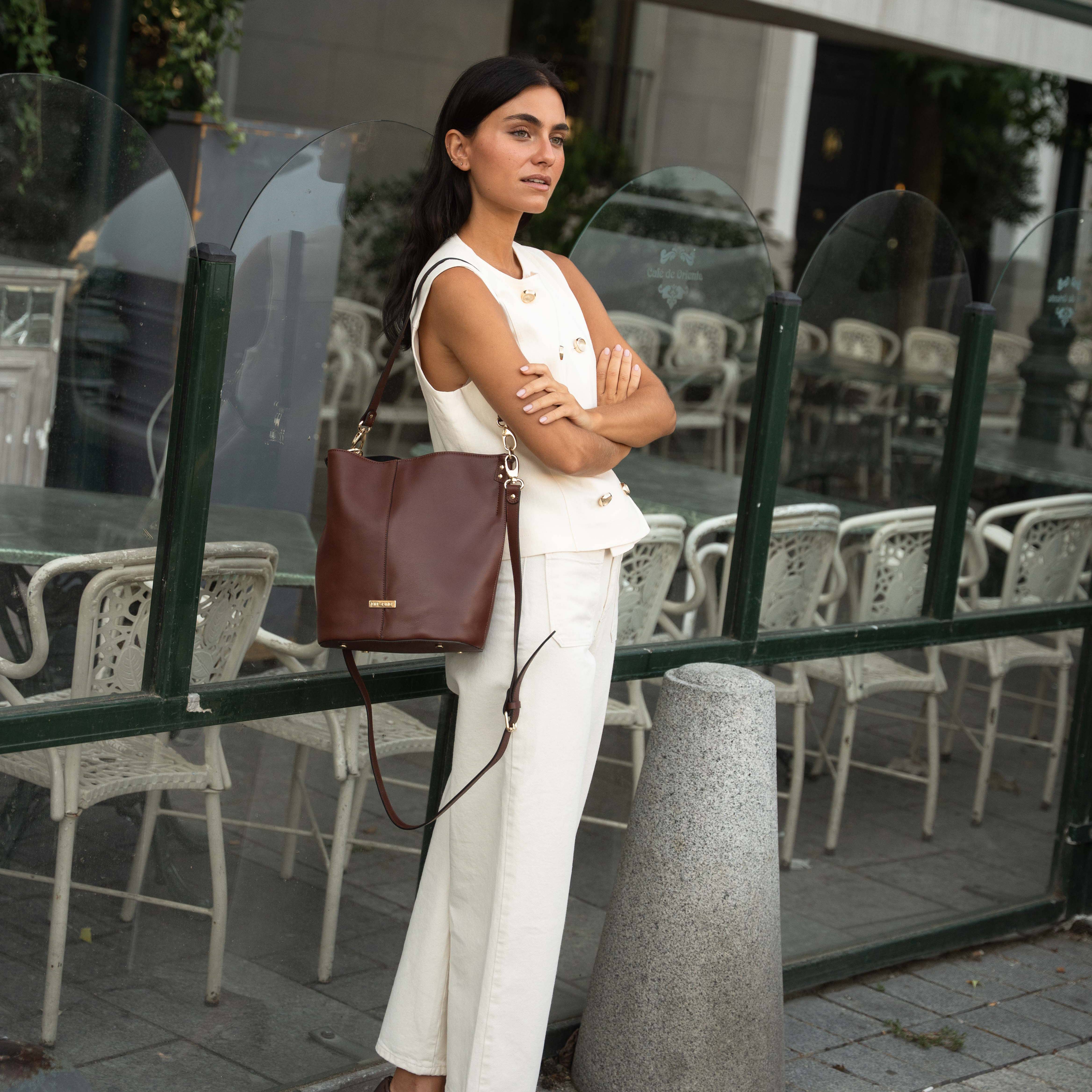 THE CODE - Wholesale Shoulder Bag - Women's - Julieta brandy leather candy box1