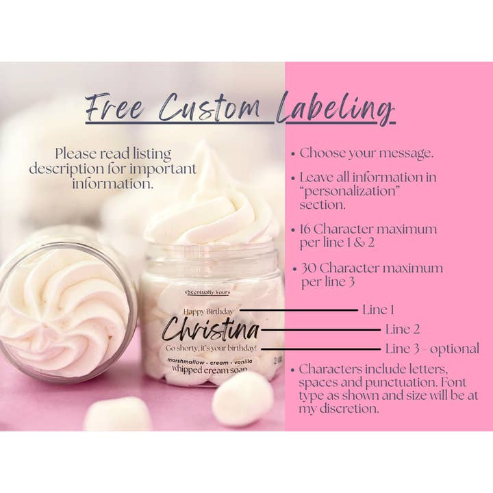 eScentually Yours - Wholesale Whipped Soap - Whipped Soap 2 oz Travel Size - Custom Labeling Available5