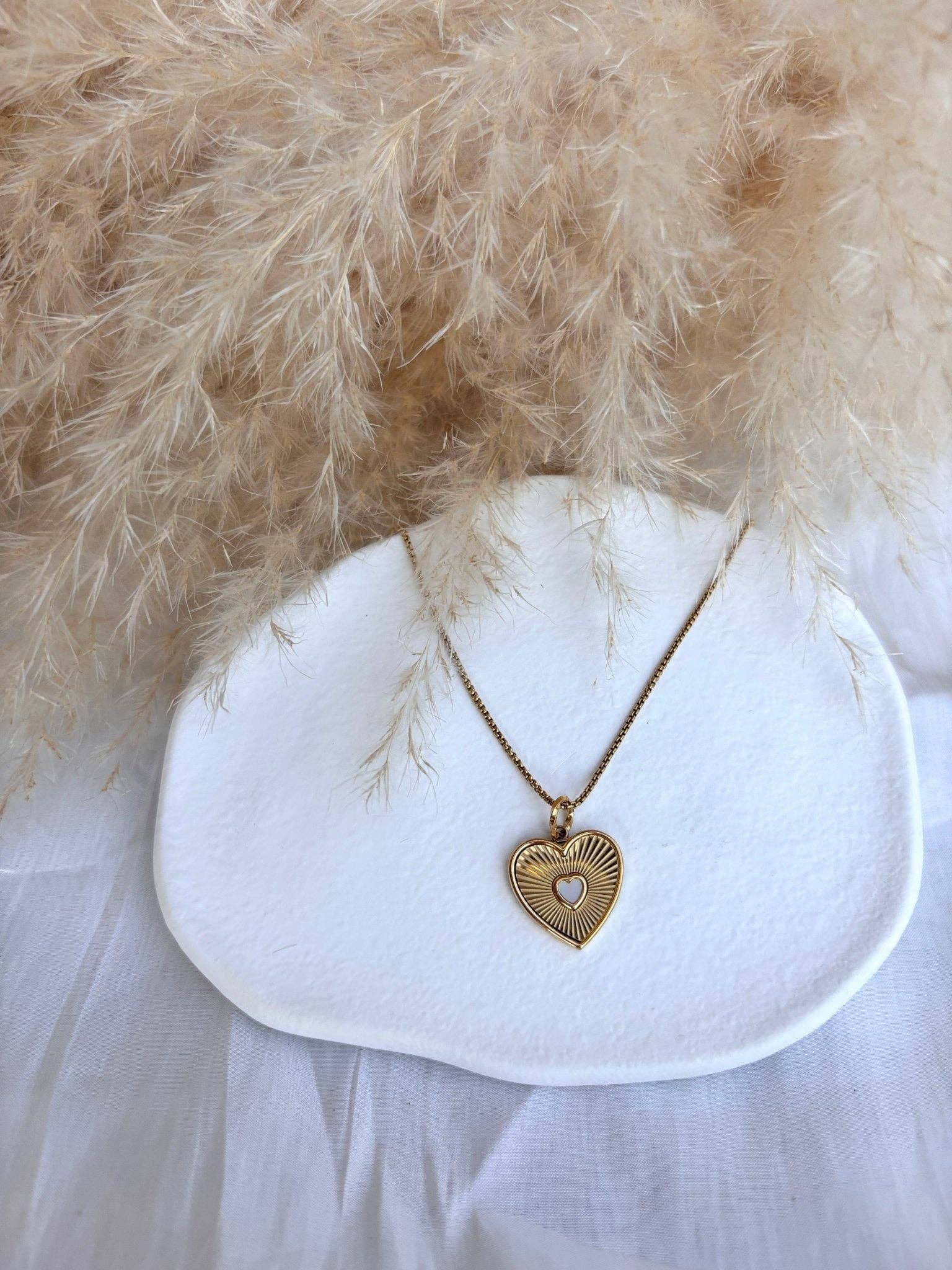 DUESTELLE ITALIA - Vente Colliers à pendentif - Cor - Collier Cœur plaqué or 18K3