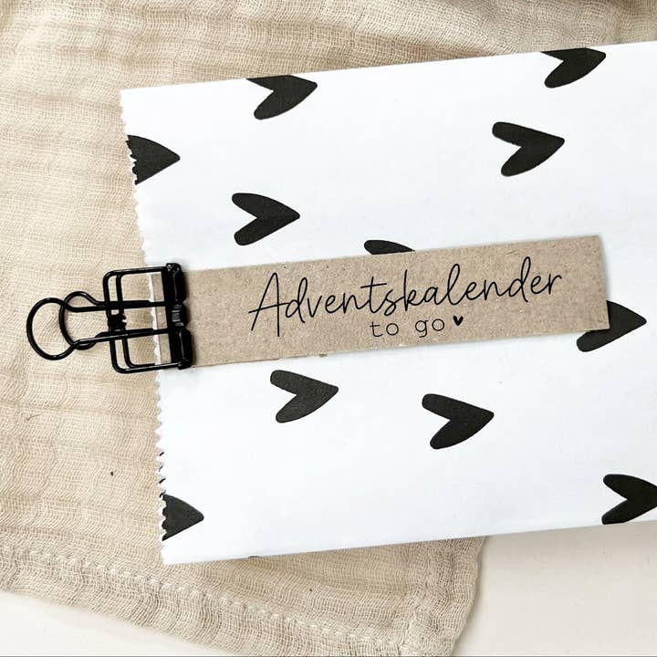 Timbro Calendario dell'Avvento da portare, timbro natalizio con motivo a cuore per la vendita all'ingrosso da parte di Der kleine Sperling