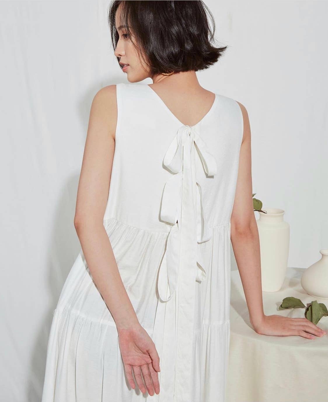 LIV Maternity - Wholesale Dress - Maternity - White Crepe Maxi Dress2