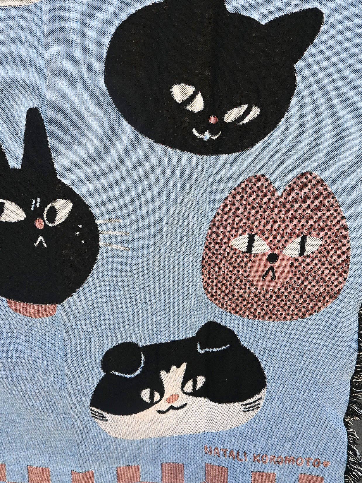 Natali Koromoto - Venta al por mayor Mantas de sofá - Manta «CATS»2