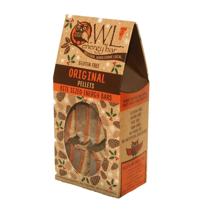 Owl Energy Bar - Wholesale Snack Bar - Original OWL Pellet Pouch -WINTER EDITION (case of 6)1