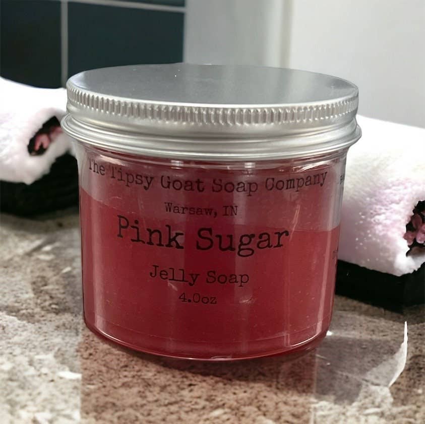 The Tipsy Goat Soap Company - Vente Pains de savon - Savon Gelée Sucre Rose0