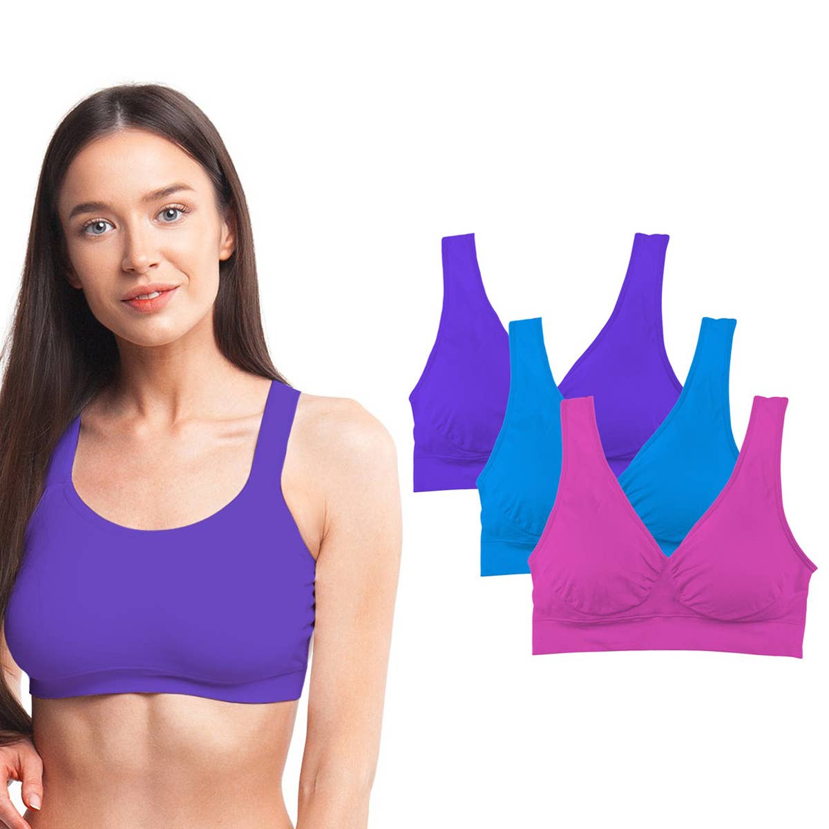 The American Gift Company (TAGCO) - Wholesale Bra - Women's - 3 Pack: Seamless Lightweight Comfort Bras7