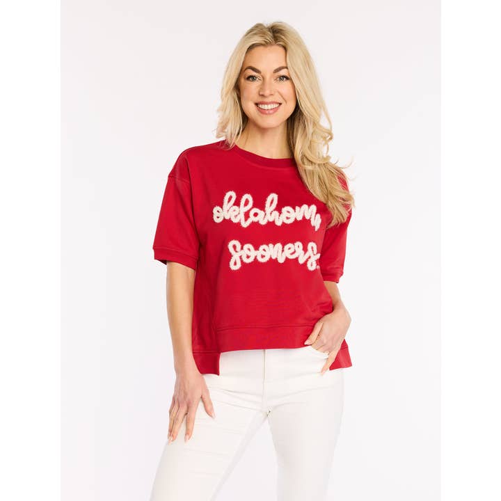 Glitter Script Boxy Topp | Oklahoma för wholesale av Stewart Simmons