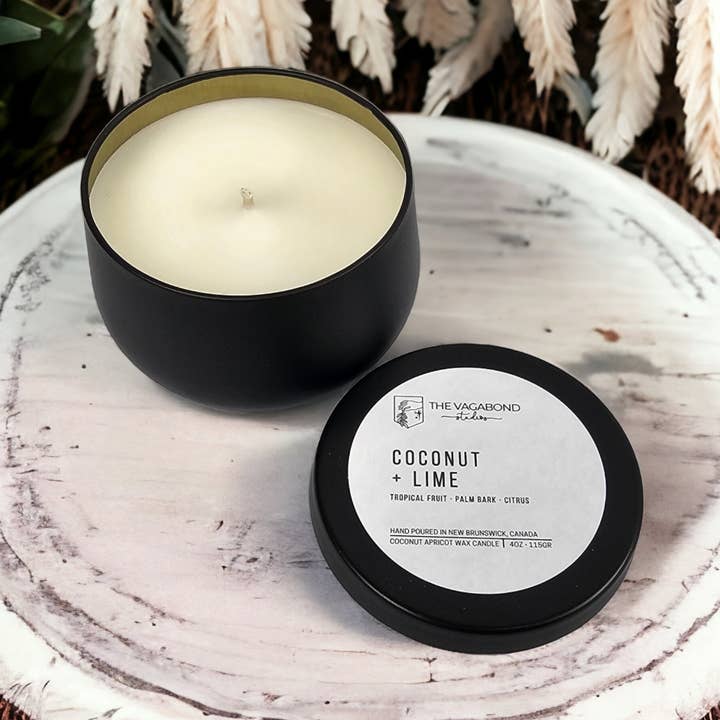 The Vagabond Studios - Wholesale Jar/filled candle - Coconut + Lime Candle0