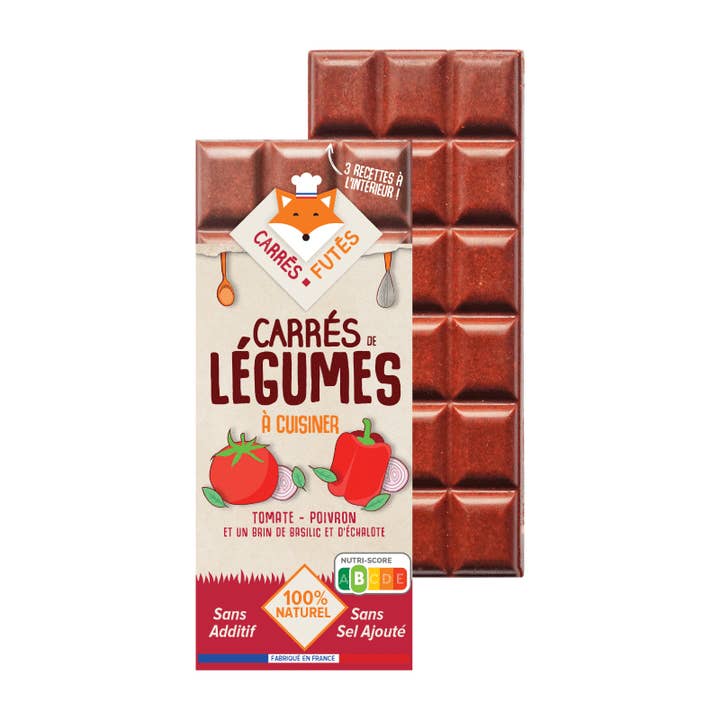 Smart Squares Tomato Pepper Basil 65g for wholesale by Carrés Futés