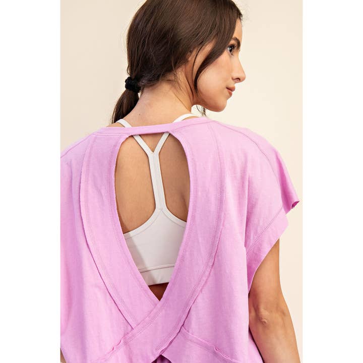 Rae Mode - Wholesale Shirt - Women's - COTTON SLUB OPEN BACK TOP3