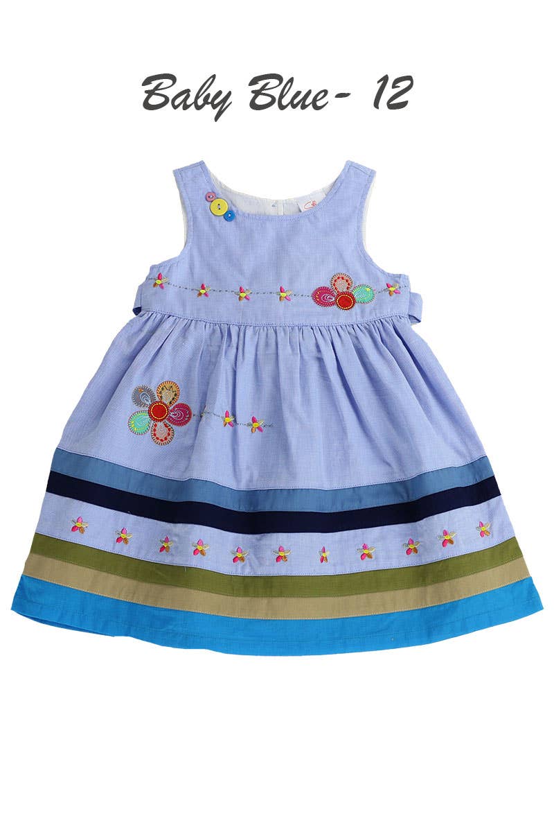SISSYMINI - Wholesale Dress - Kids - Toddlers & Girls Soft Cotton Applique Dress | 878-SS2317