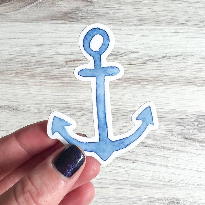 Gert & Co – wholesale Sticker – Blue Watercolor Anchor Sticker | 2.4" x 3"1