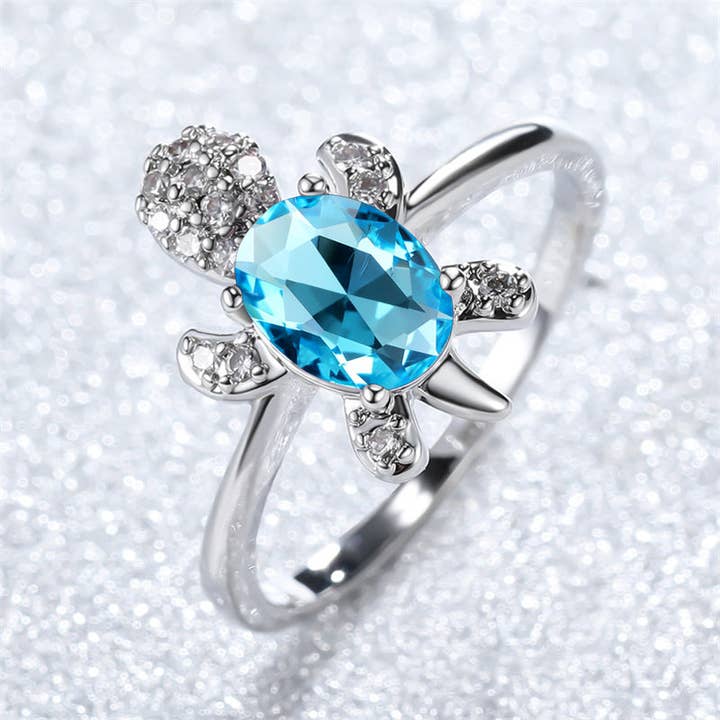 Perimade & Co. LLC - Wholesale Cocktail/Statement Ring - Colored Stone Sea Turtle Statement Ring in Solid Copper