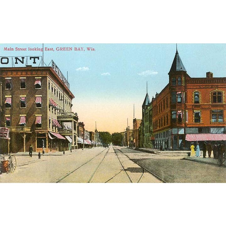 Magnet WI-274 Main Street, Green Bay, Wisconsin for wholesale by Found Image Press