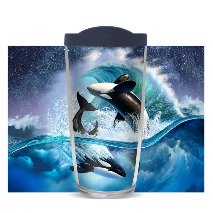 Orca Wave Tumbler for wholesale by FREEHEART