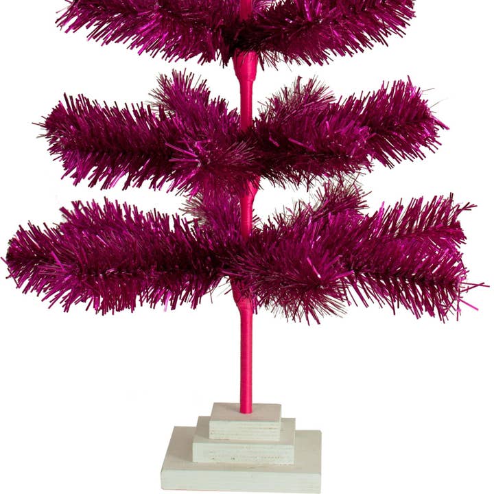 Lee Display - Wholesale Christmas Decoration - Fuchsia Tinsel Christmas Tree12