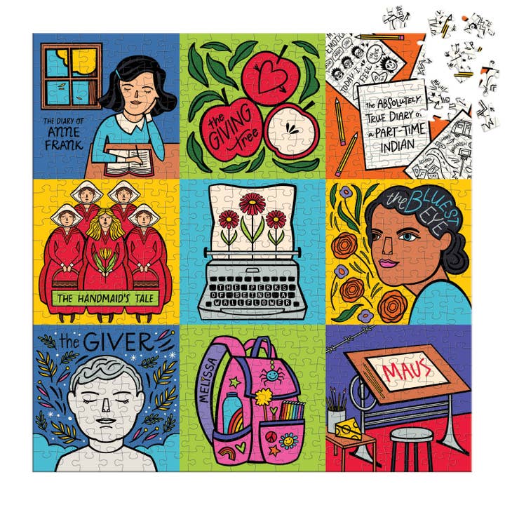 Chronicle Books - Wholesale Puzzle - Adult - I Read Banned Books 500 Piece Family Puzzle