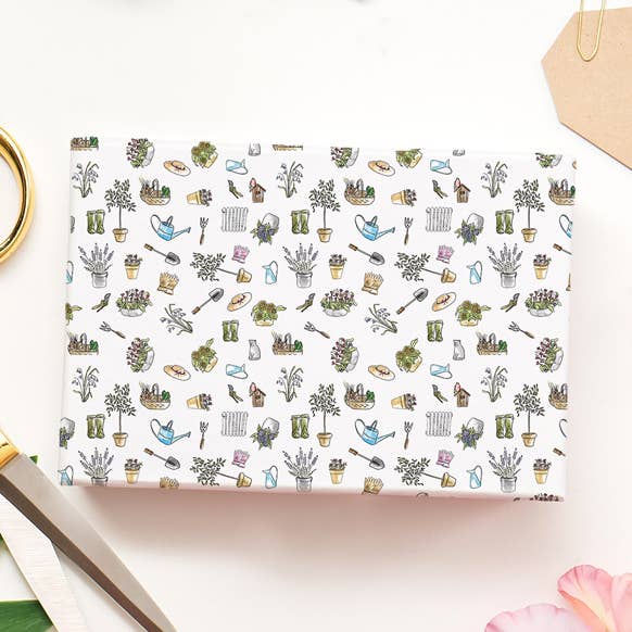 Emballage cadeau, jardinage pour la vente par feather.ink