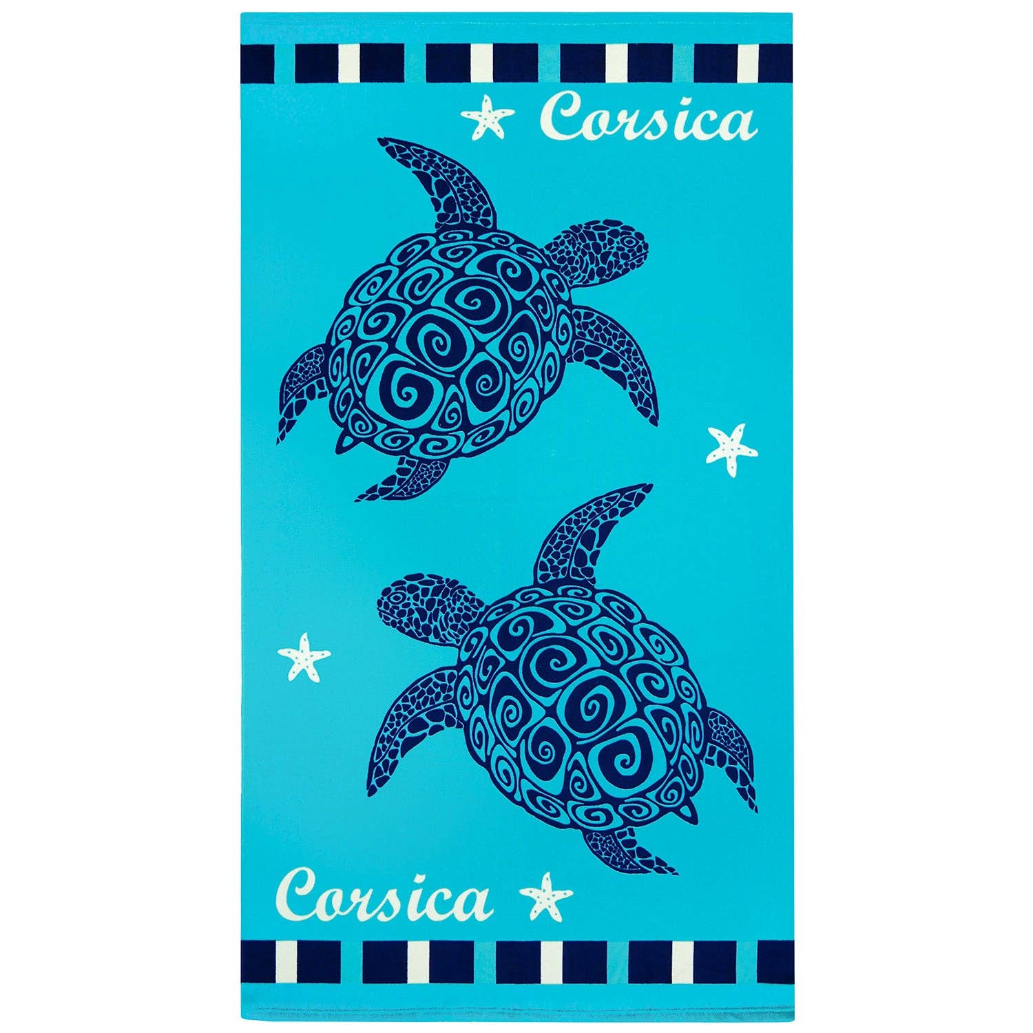 Le comptoir de la plage - Wholesale Beach Towel - Beach Towel Microfiber Blue 90x170 250g/m² - Piana0