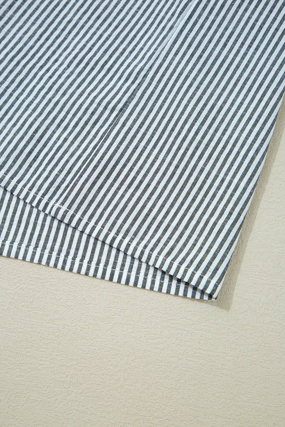 Black Stripe Floral Patchwork Tied V Neck Shift Long Sleeve Mini Dress for wholesale on Faire4