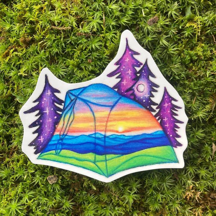 Sunset Tent sticker voor wholesale door Wandering Arts and Crafts