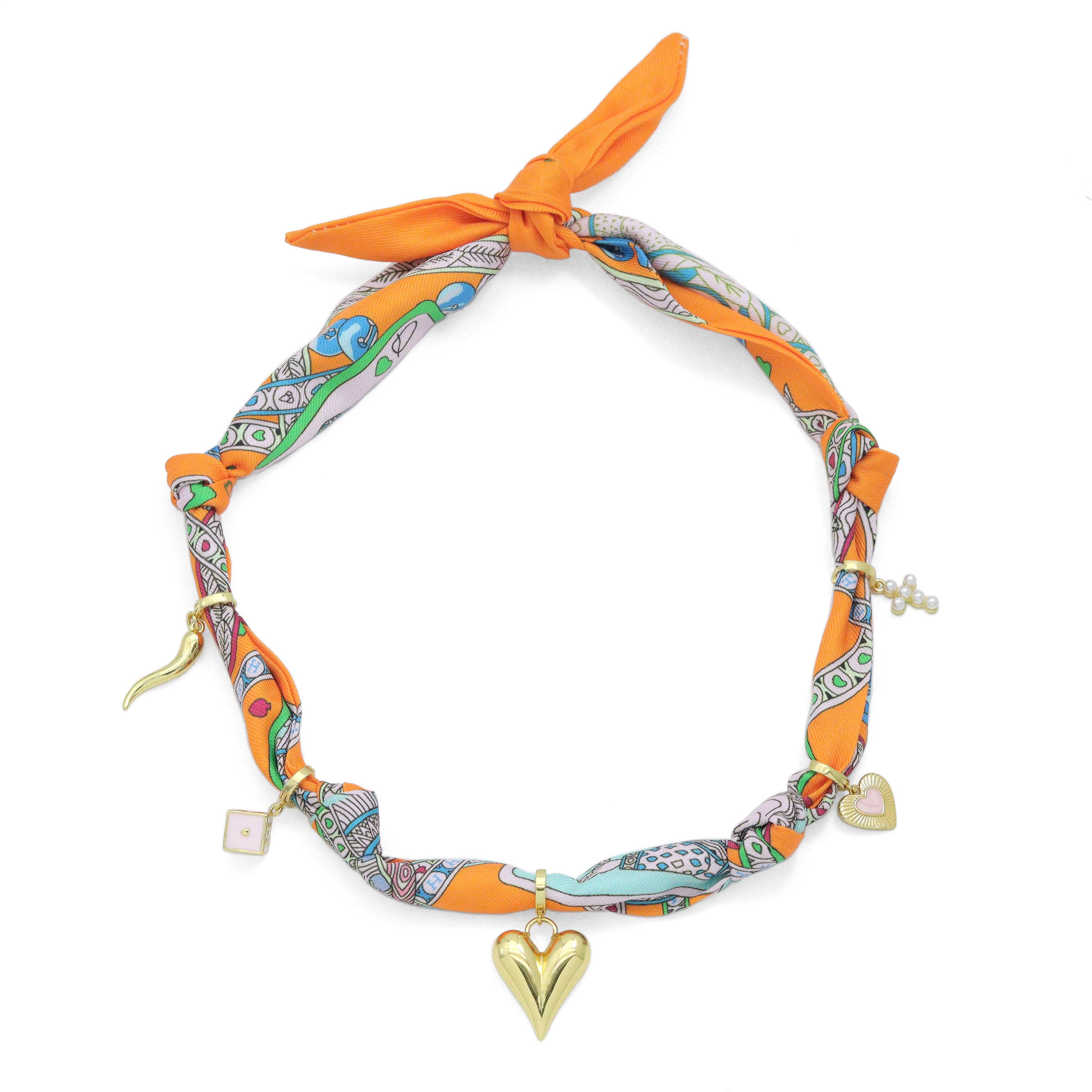 BestBeads&Beyond - Wholesale Pendant/Charm Necklace - Convertible Scarf Necklace, Adjustable Silk Scarf Statement Necklace, sku#EF80616