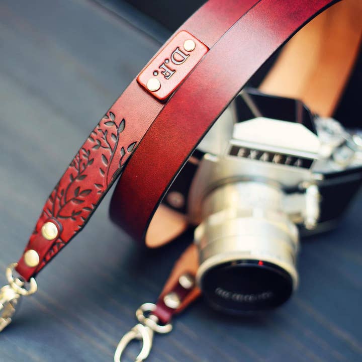 Foytik – wholesale Camera strap – Custom Leather Camera Strap 1" wide Tree Branches