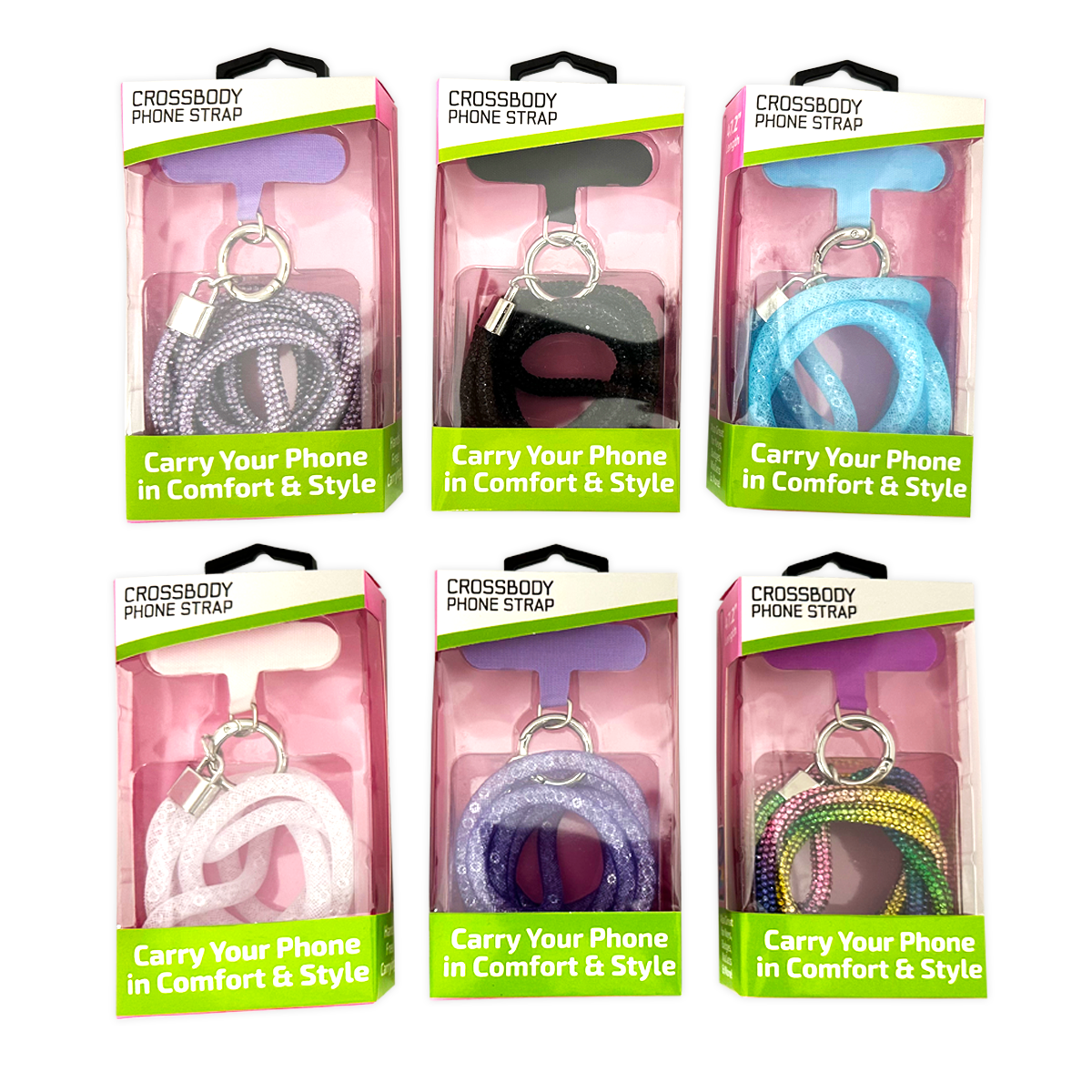 Novelty Brands - Wholesale Phonecase Strap - Glitz & Glam Crossbody Phone Strap Necklace - 6/Display1