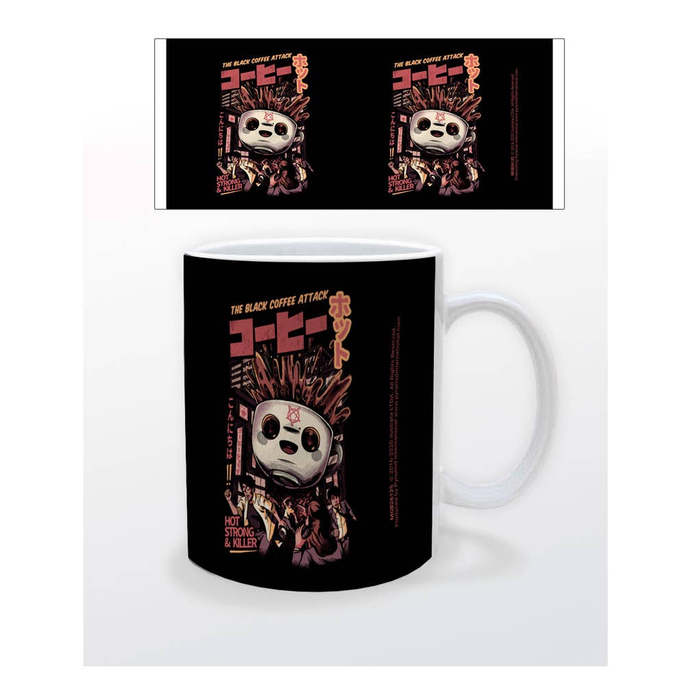 Pyramid America - Vente Tasse à café - Illustrata - Kaiju au café noir0