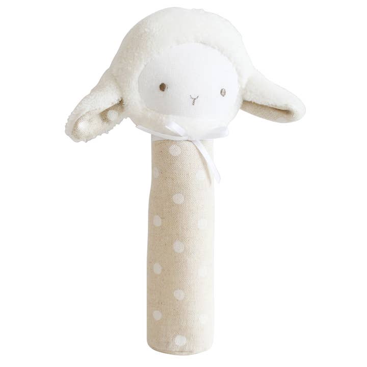 Alimrose - Wholesale Squishy toy – Kids & Baby - Lamby Squeaker White Linen Spot