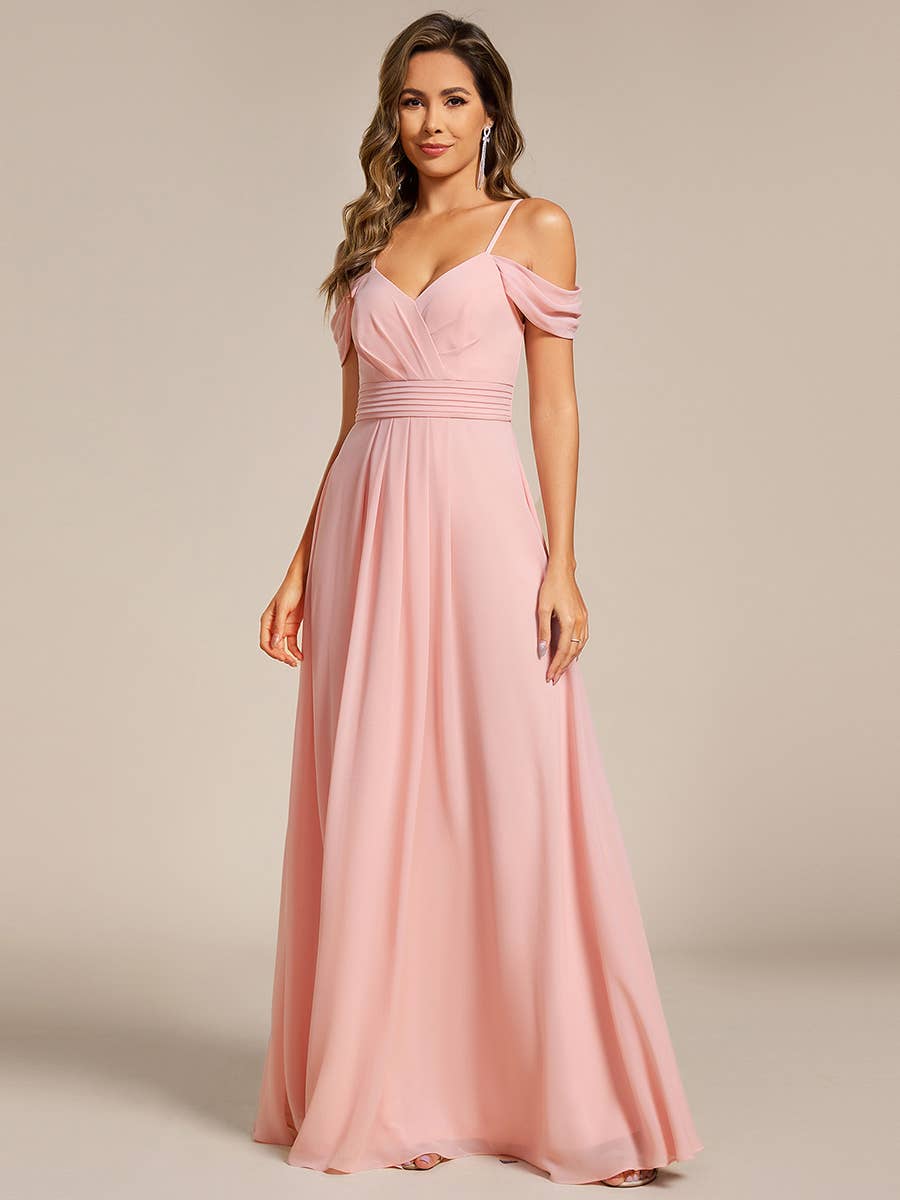 Ever-Pretty - Wholesale Dress - Women's - Straps drop-shoulder sleeve Chiffon Bridesmaid Dress14