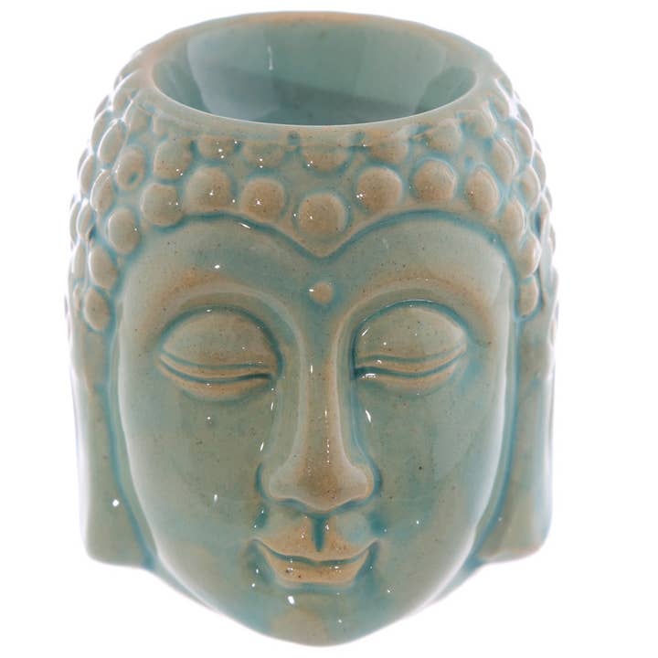 Puckator EU - Wholesale Oil Warmer - Small Crackle Glaze Ceramic Buddha Head Oil Burner1