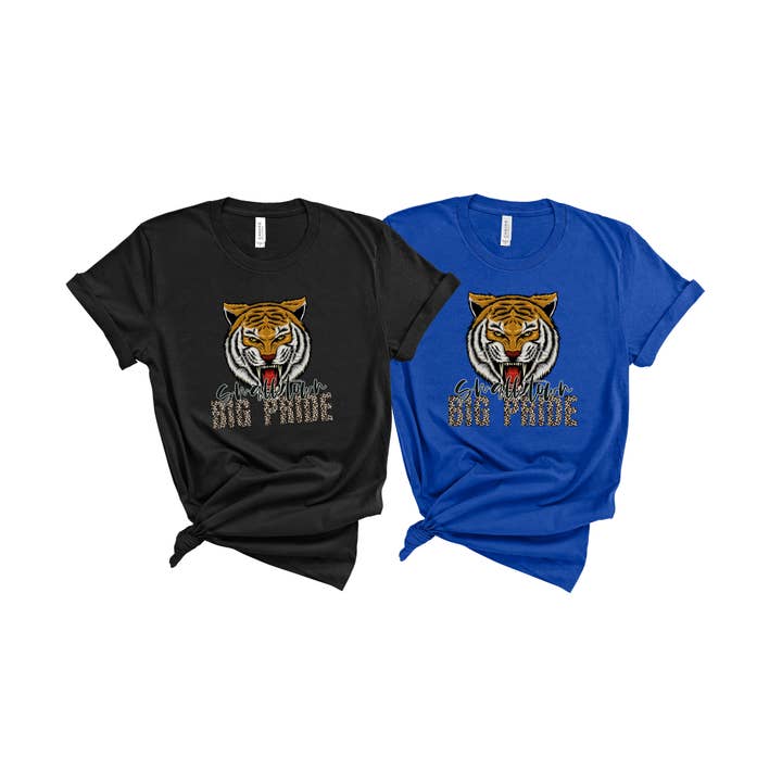 Camisa grande do tigre do orgulho da cidade pequena, camisa do futebol do por atacado de Tee Story