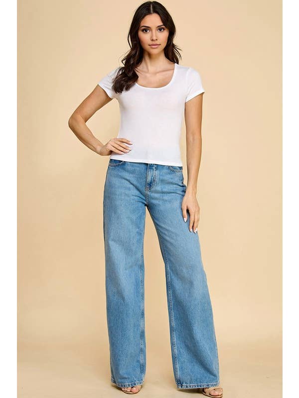 MIO WHOLESALE – Großhandel T-Shirt – Damen – JRUN01 RIPPEN-RUNDHALS-TOP9