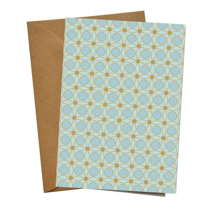 Klappkarte "Design blau blanko" für den Großhandel von mimie & joe