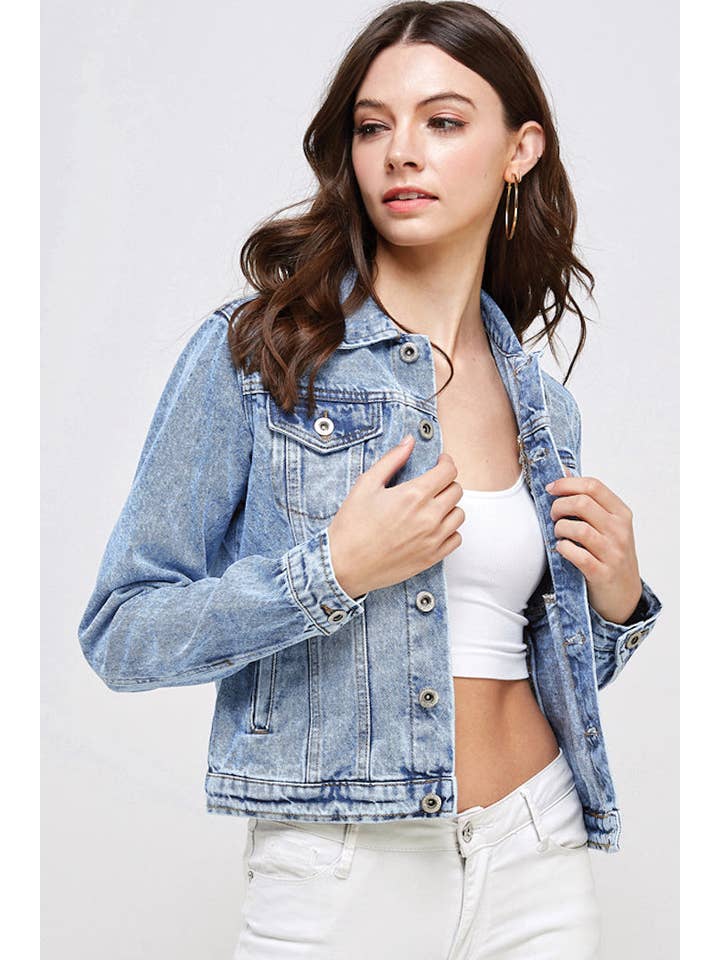 BLUE AGE - Wholesale Denim Jacket - Women's - Ladies  Casual Denim Jacket1