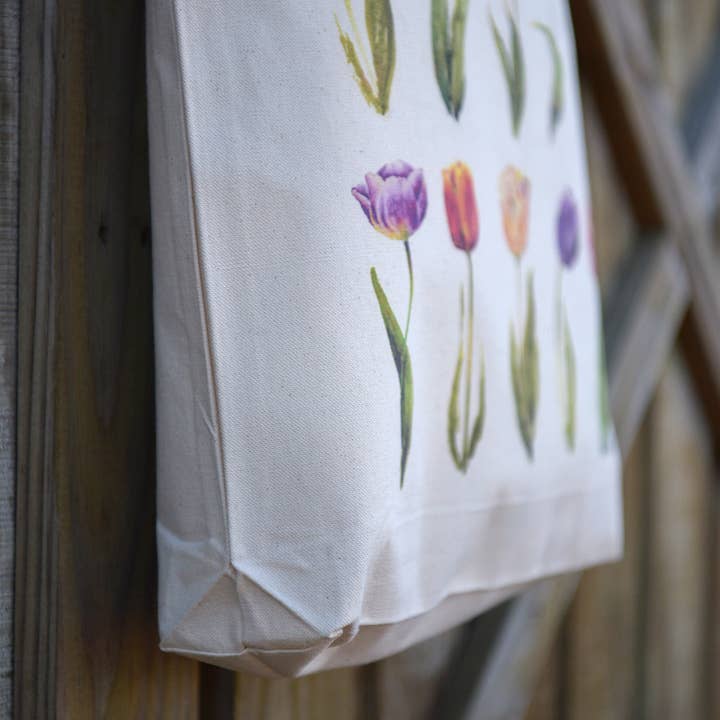 Alla Dickson Art - Wholesale Tote Bag - Women's - Floral Tote Bag Tulip Bag Flower Canvas Tote Spring Tote