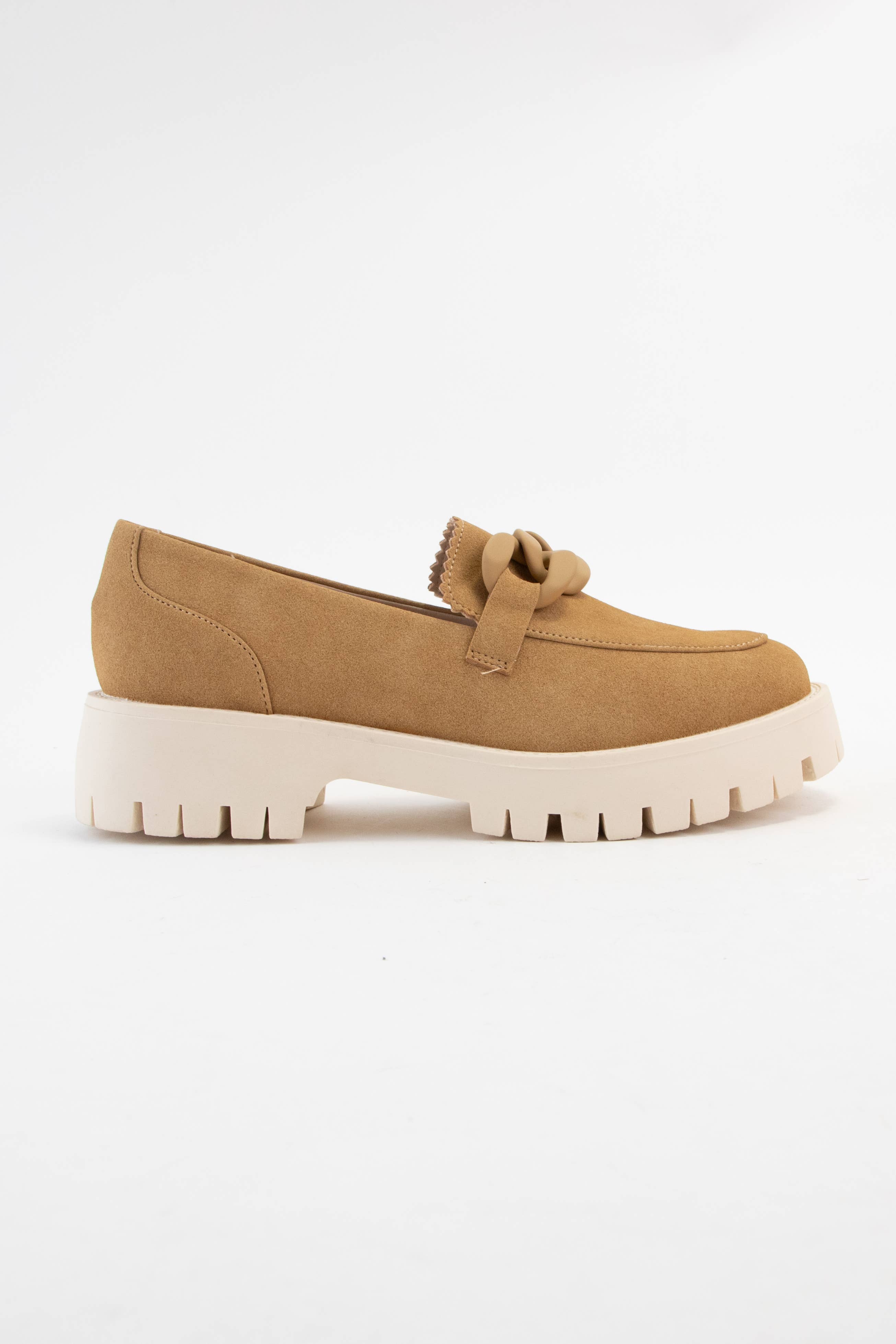 CCOCCI - Wholesale Loafers - Women's - MADISON MATTE FINISHED CHUNKY CHAIN DETAIL LUG SOLE LOAFER19