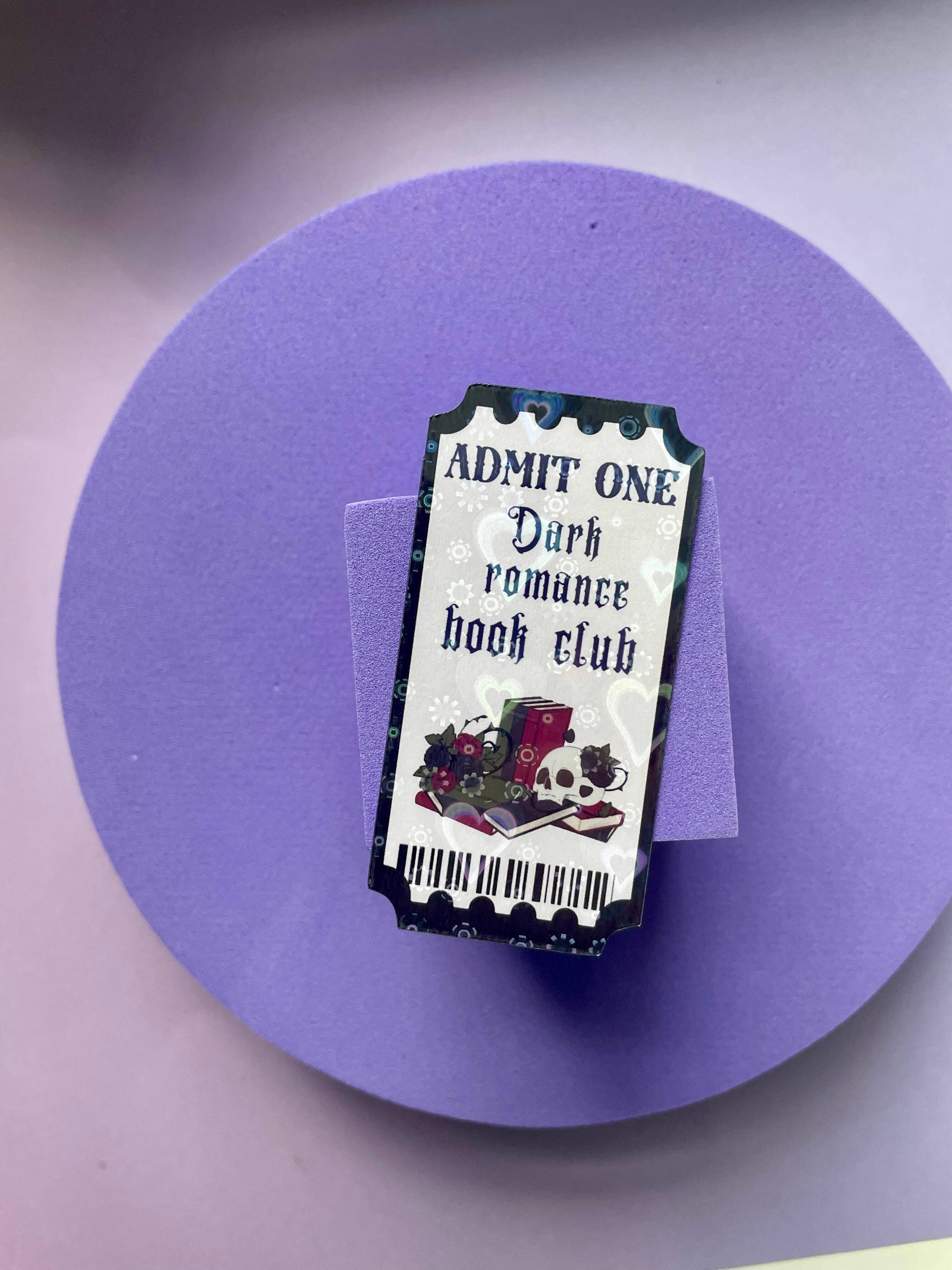 Motleyboo - Wholesale Sticker - Dark romance book club ticket die cut sticker7