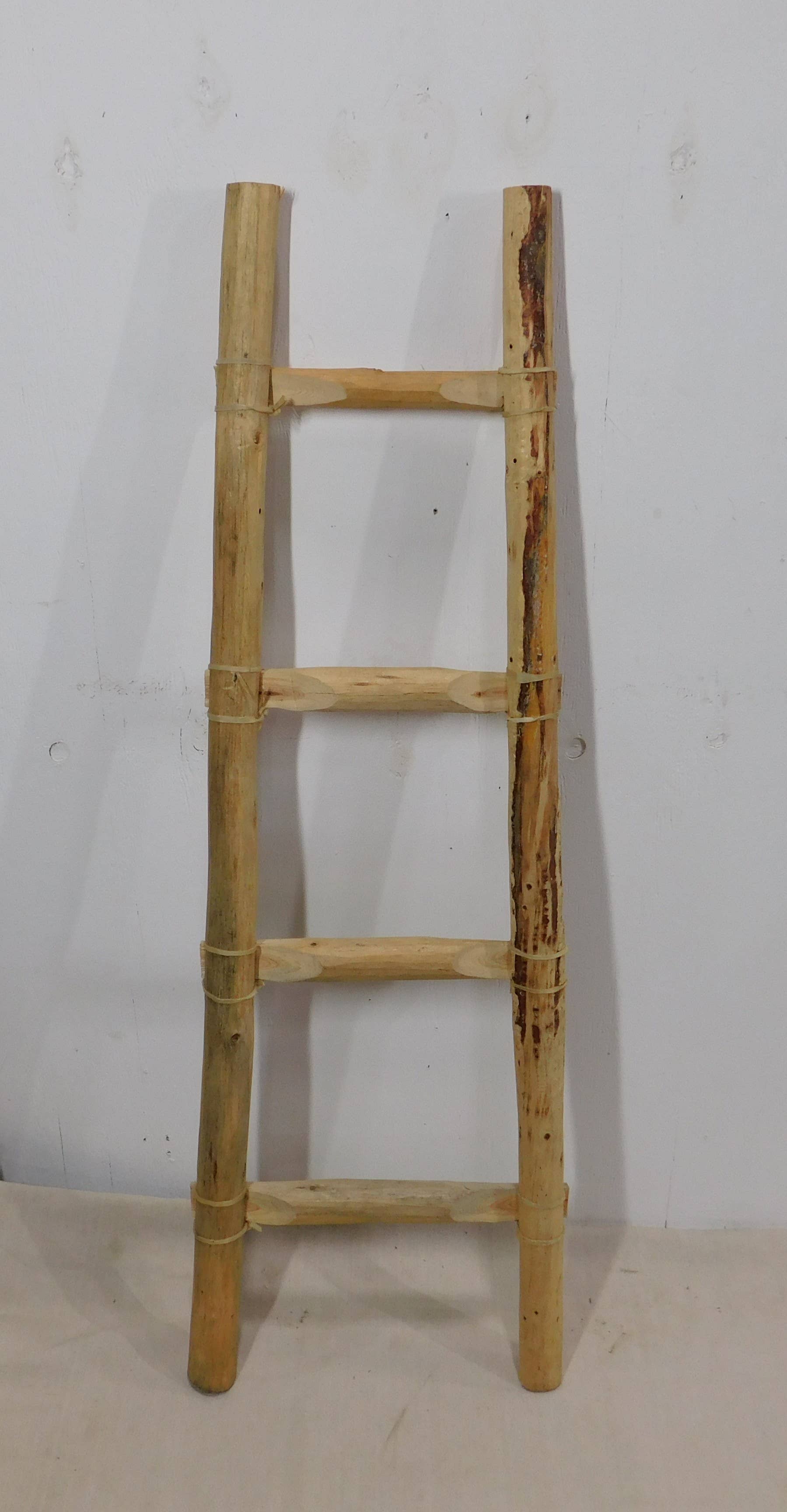 My Amigos Imports - Wholesale Free Standing Shelf - Great Buy-#6-Blanket Wood Kiva Ladder-Farmhouse-4ft-Rustic5