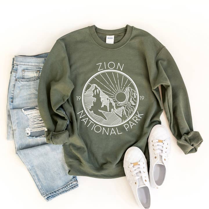 Zion National Park | Sweatshirt for wholesale by Olive And Ivory Wholesale
