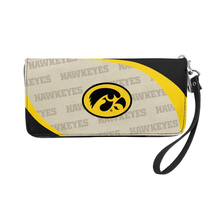 NCAA Iowa Hawkeyes Curve Organizer Zip Wallet for wholesale by Little Earth Productions