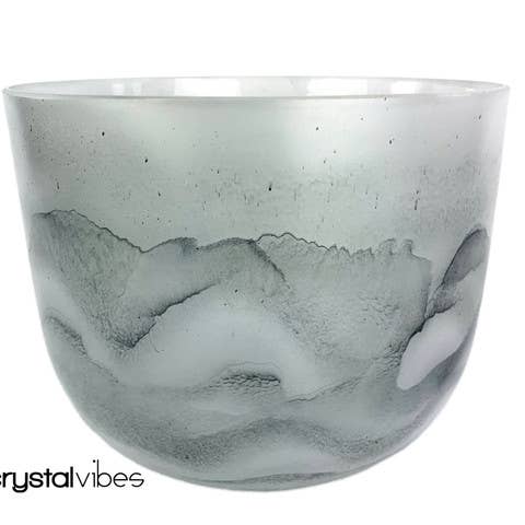 8" Black Tourmaline Empyrean Fusion Singing Bowl B Note for wholesale by HK Higher Knowing
