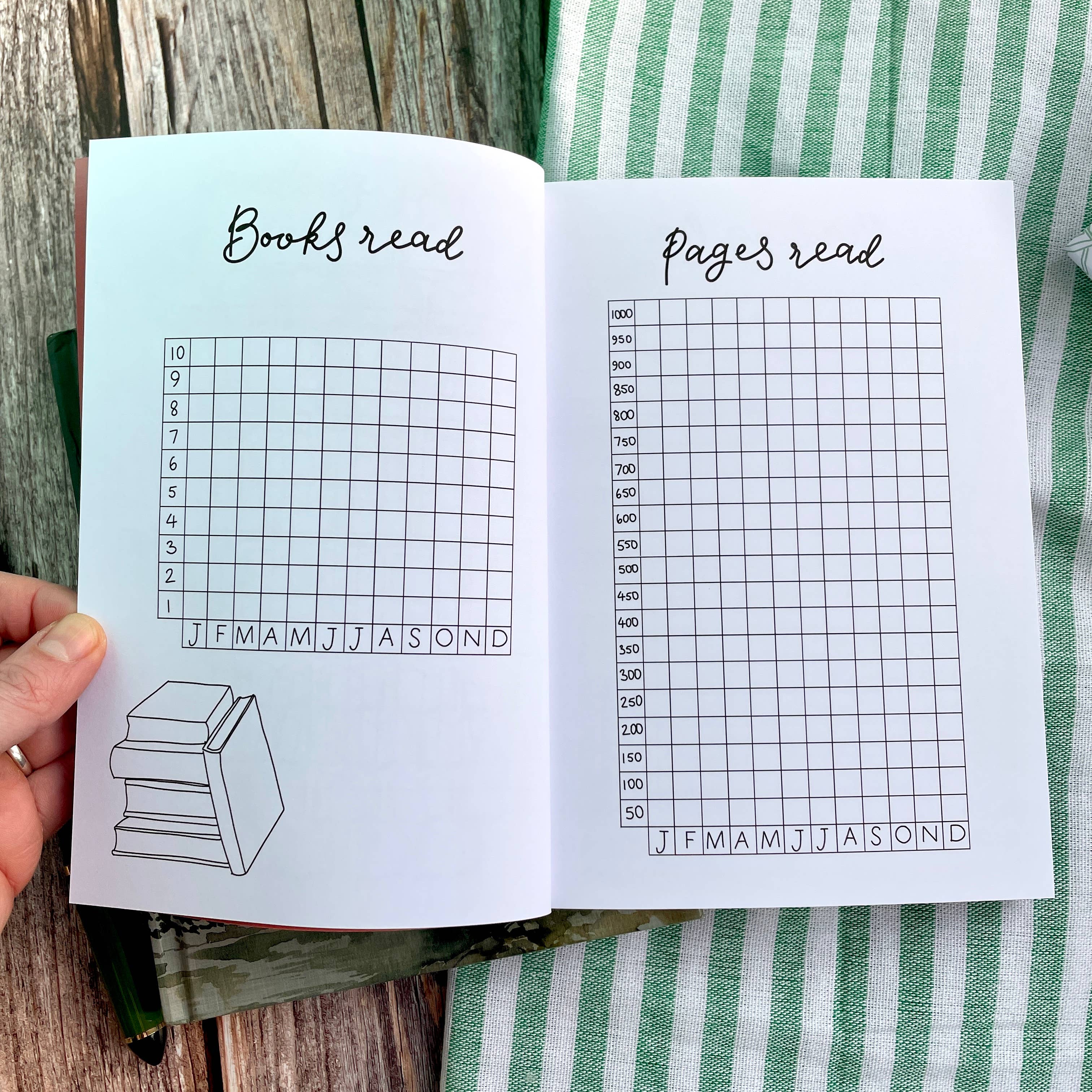 And Hope Designs - Cards, Stickers & Stationery – wholesale Journal/diary – Reading journal, pink pre-made pages book bullet journal6