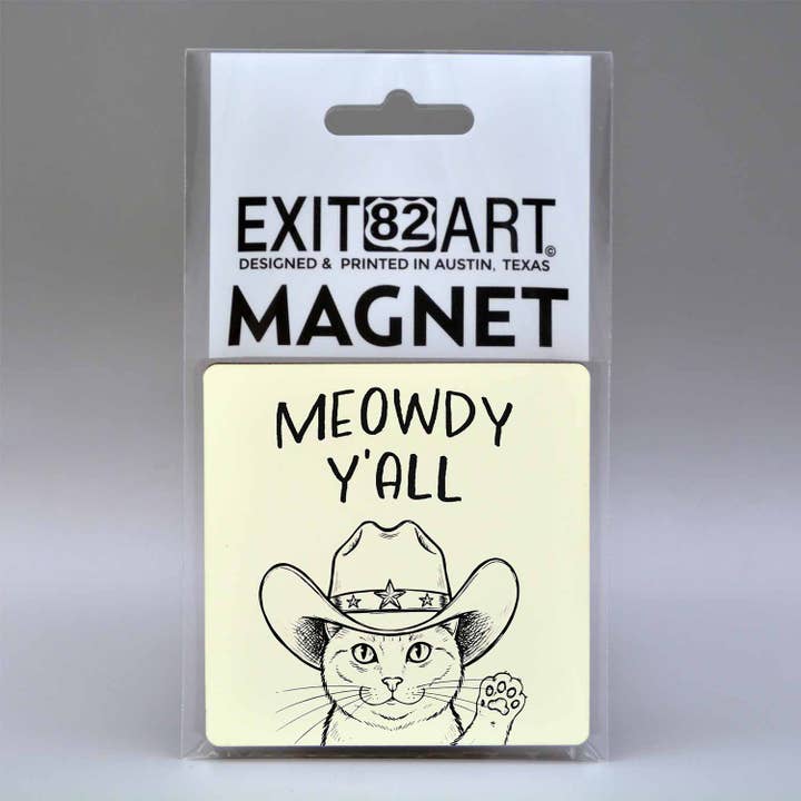 Miaurrr Y'all - Imán cuadrado de 3" para venta al por mayor de EXIT82ART