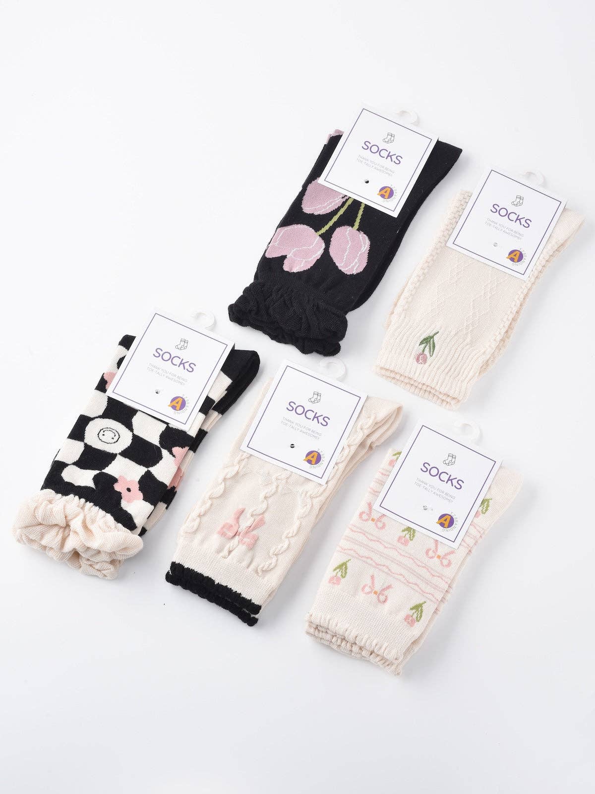 Funkyrel® Atzbranding Limited - Vente Chaussettes – femme - Rufia - Chaussettes à motif tulipe11